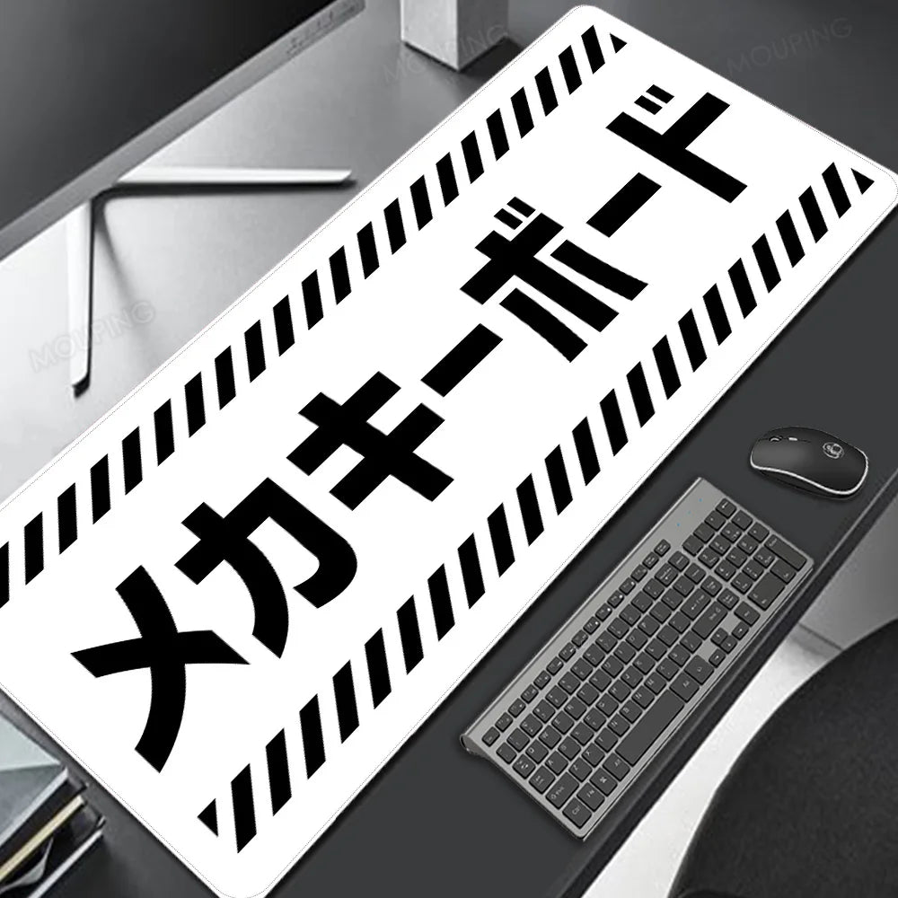 Black Mouse Pad Japanese Desk Pad Xxl Mouse Pad Gamer Keyboard Desk Mat Computer Desks Office Carpet Notebook Table Accessory