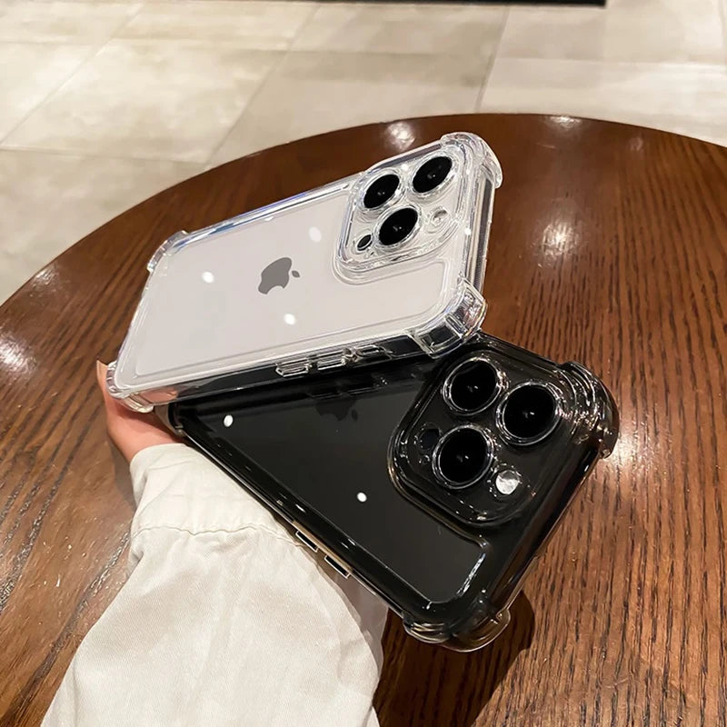 Transparent IPhone Case (Transparent/Black)