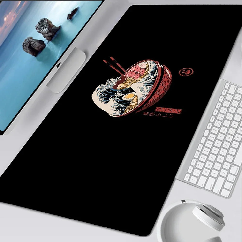 Black Mouse Pad Japanese Desk Pad Xxl Mouse Pad Gamer Keyboard Desk Mat Computer Desks Office Carpet Notebook Table Accessory