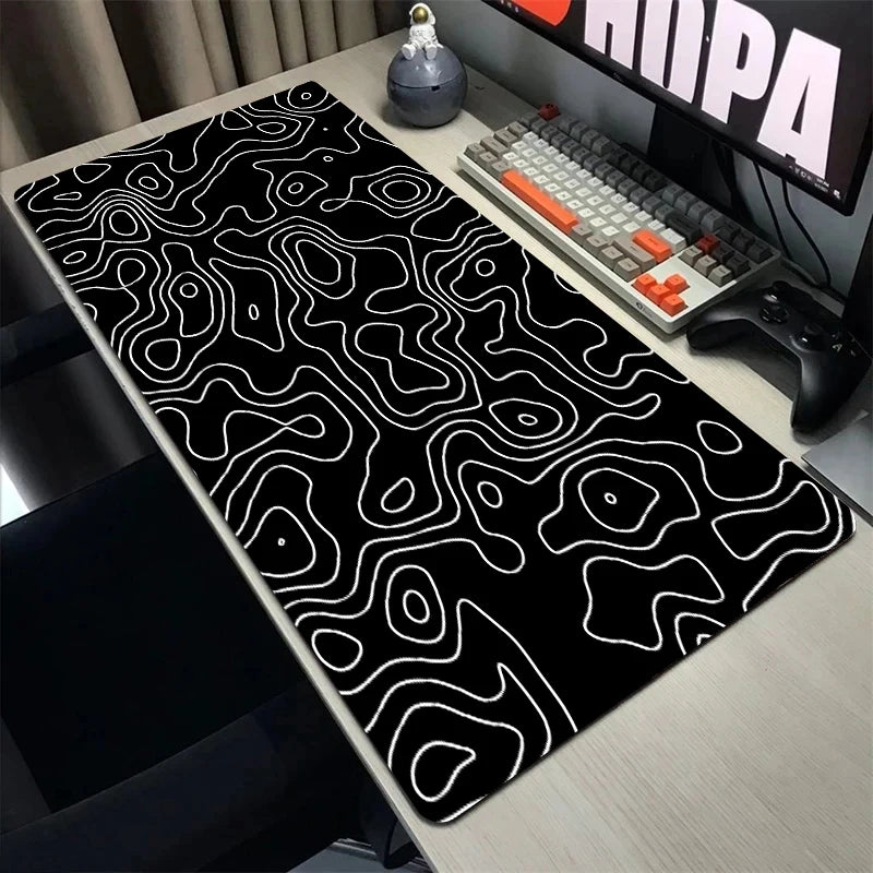 Abstract Line Rubber Office Gaming Computer Desktop Mat Desk Pad Accessories Large Mouse Mat Pc Gamer for Compuradora Writing
