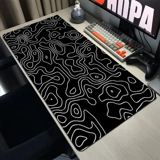 Abstract Line Rubber Office Gaming Computer Desktop Mat Desk Pad Accessories Large Mouse Mat Pc Gamer for Compuradora Writing